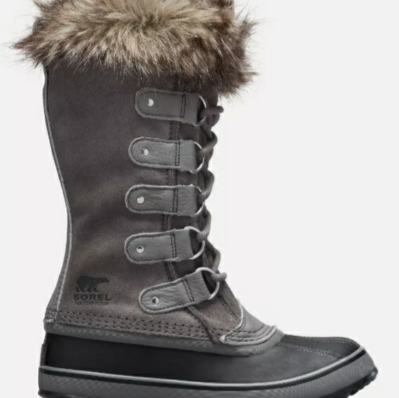 New in Box Sorel Joan of Arctic Waterproof Winter Boots Size 6 Quarry Black - Picture 3 of 9